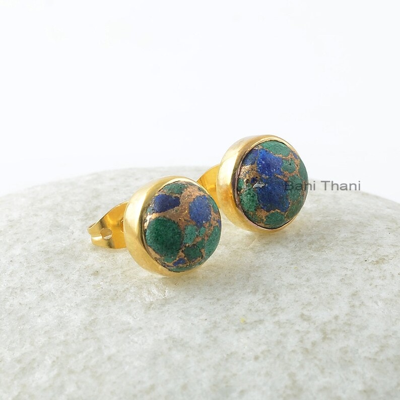 Azurite Stud Earrings