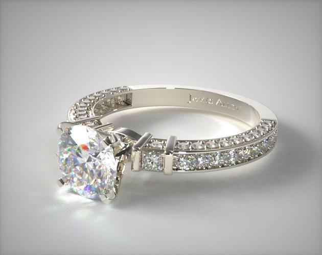 Bar setting engagement ring