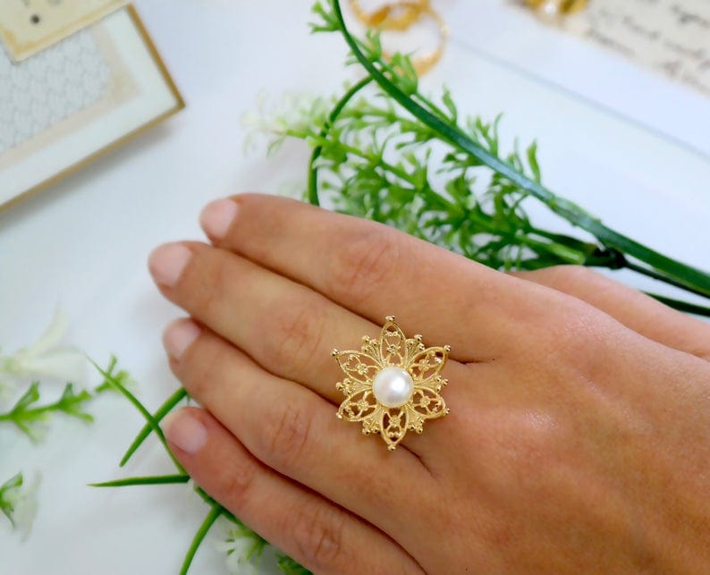 Edwardian flower ring