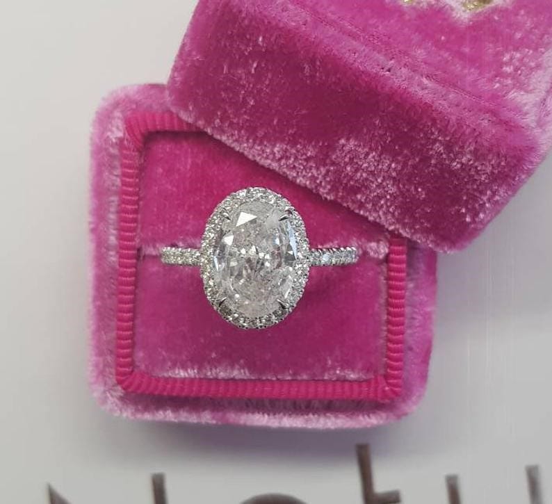 Enhanced diamond engagement ring