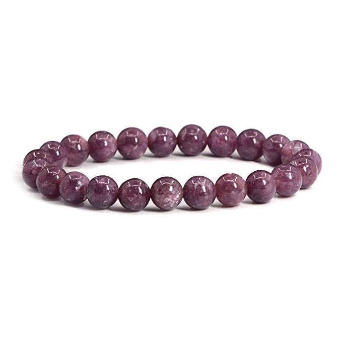 lepidolite bead bracelet