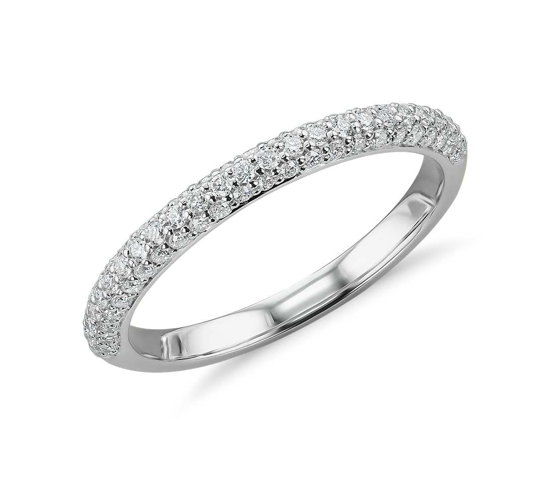 micro pave wedding band