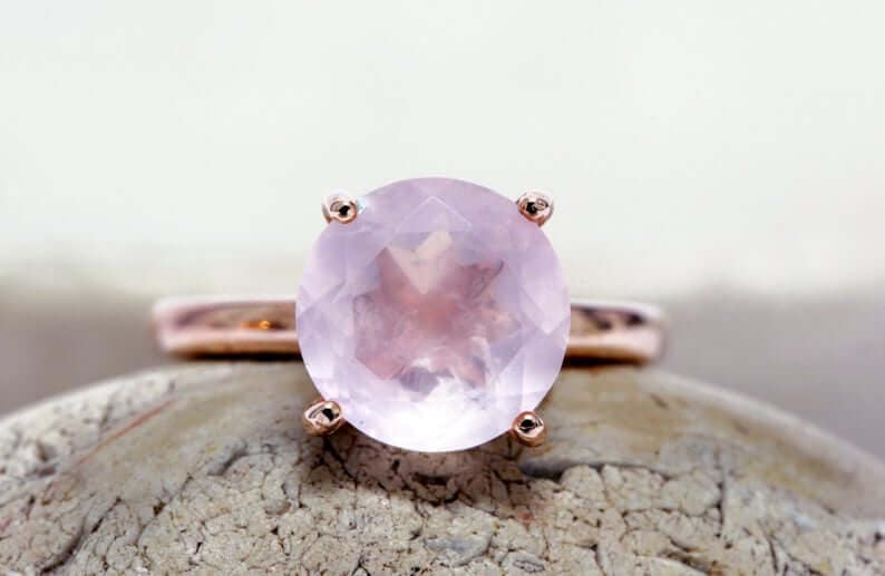 Rose quartz ring