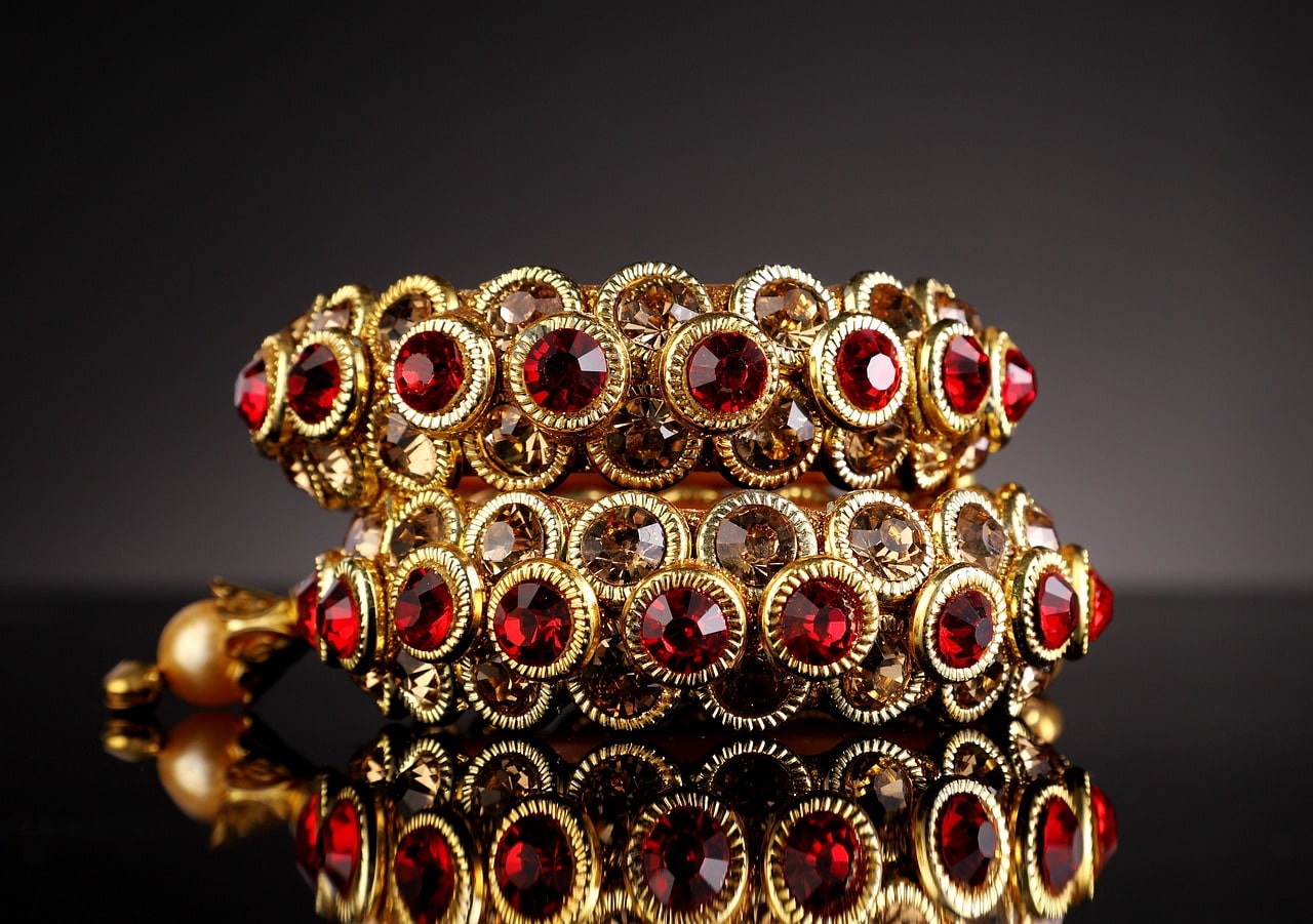 rubellite tourmaline in gold setting