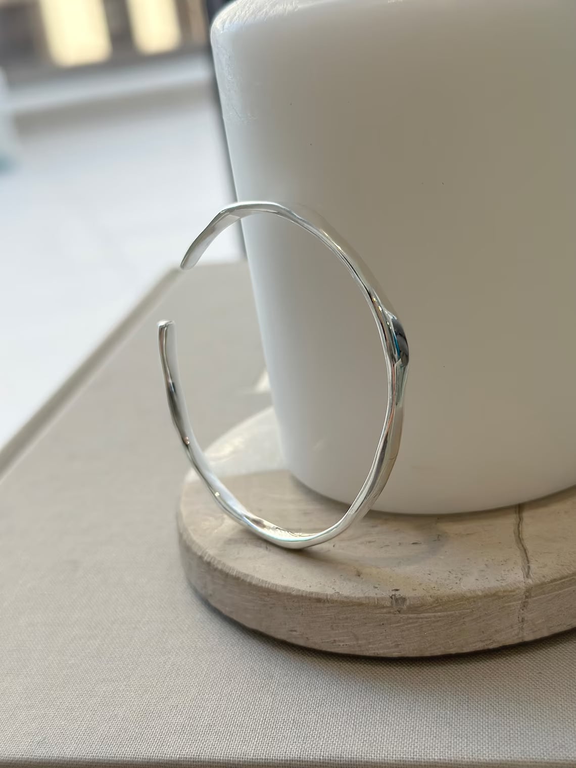 silver-plated bangle