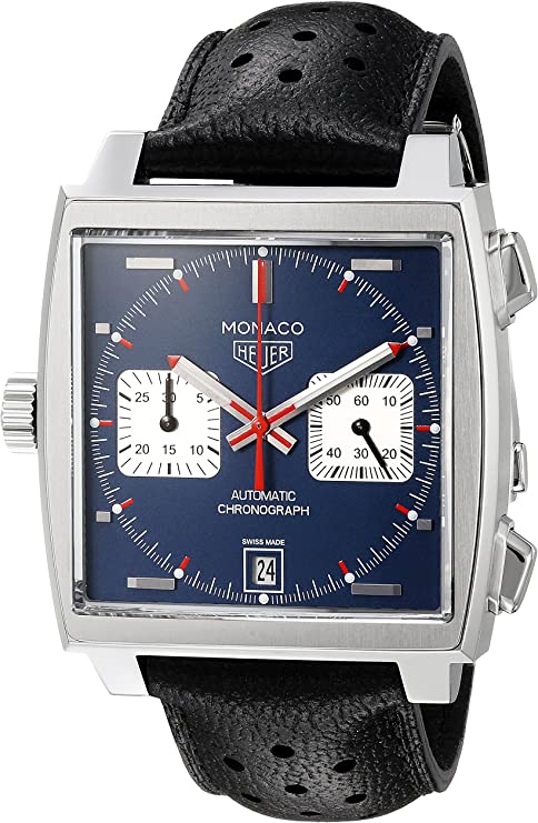 tag heuer automatic stainless leather luxury watch
