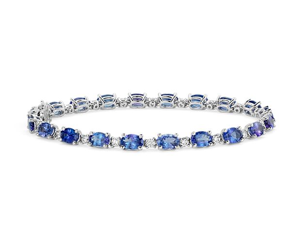 tanzanite and diamond bracelet