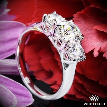 Three stone engagement ring