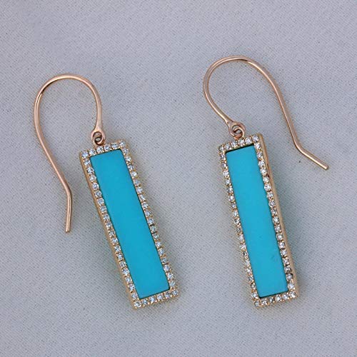Long turquoise earrings