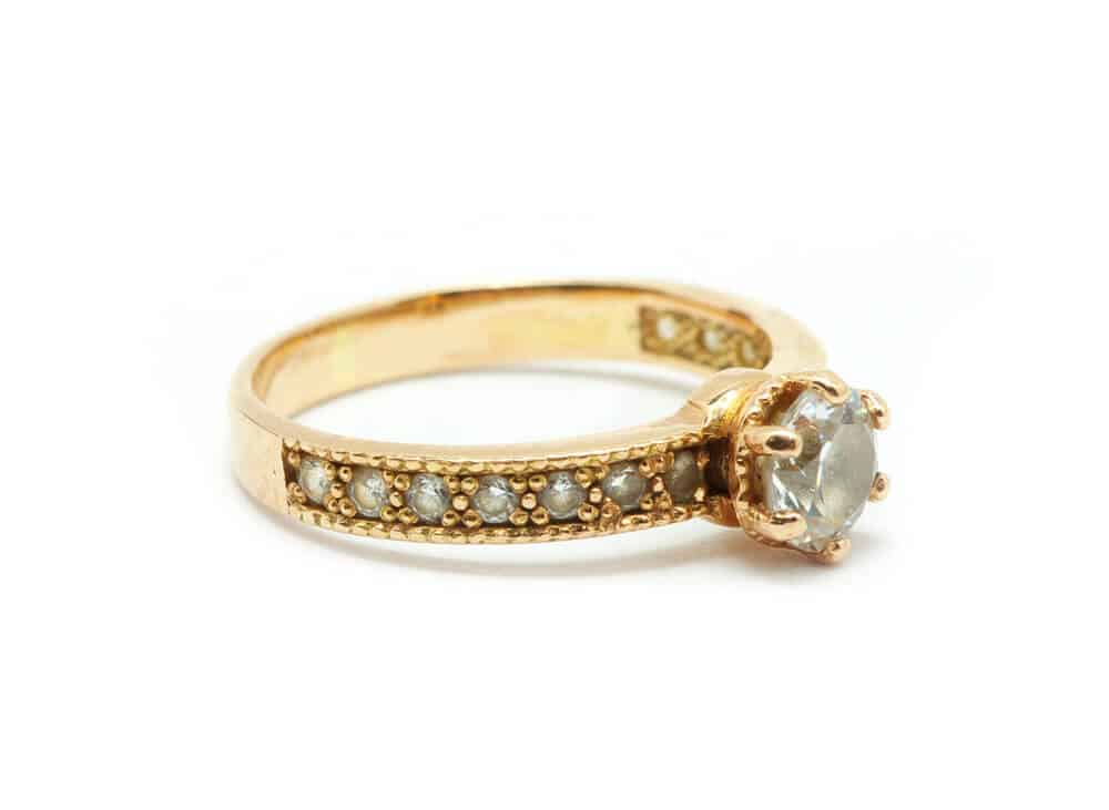 yellow gold engagement ring metals