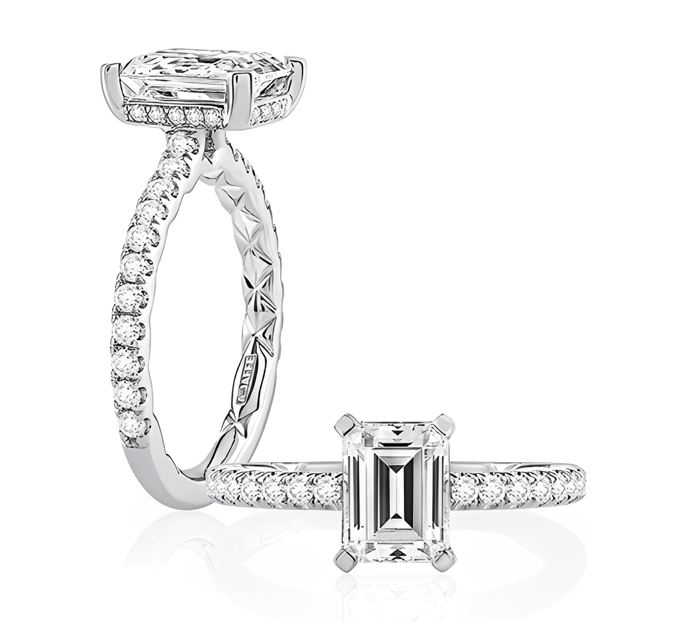 emerald cut diamond engagement ring