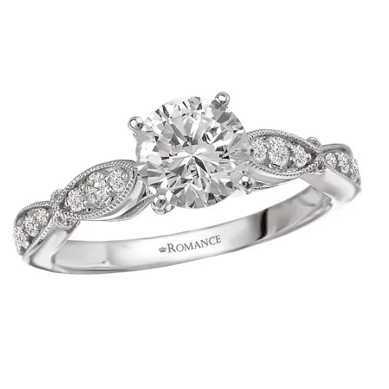 semi mount round diamond engagement ring